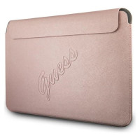 Guess Saffiano Script cover for a 13" laptop - pink