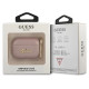 Guess GUAPSASMP AirPods Pro cover pink/pink Saffiano Script Metal Collection