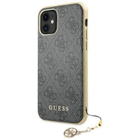 Guess GUHCN61GF4GGR iPhone 11 6.1" / Xr grey/gray hard case 4G Charms Collection