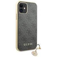 Guess GUHCN61GF4GGR iPhone 11 6.1" / Xr grey/gray hard case 4G Charms Collection