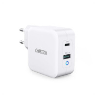 Choetech fast GaN wall charger USB Type C PD USB-A QC3.0 65W 3,25A white (PD8002)
