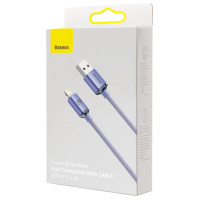 Baseus Crystal Shine Series cable USB cable for fast charging and data transfer USB Type A - Lightning 2.4A 1.2m purple (CAJY000005)