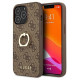 Guess GUHCP13L4GMRBR iPhone 13 Pro / 13 6.1" brown/brown hardcase 4G with ring stand