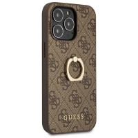 Guess GUHCP13L4GMRBR iPhone 13 Pro / 13 6.1" brown/brown hardcase 4G with ring stand