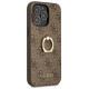 Guess GUHCP13L4GMRBR iPhone 13 Pro / 13 6.1" brown/brown hardcase 4G with ring stand