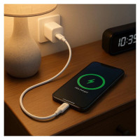 Ugreen cable USB Type C (male) to Type C (male) cable 1m white (US300)