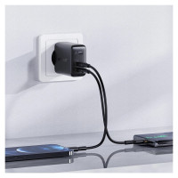 Acefast wall charger USB Type C / USB 32W, PPS, PD, QC 3.0, AFC, FCP black (A5 black)
