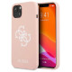 Guess GUHCP13SLS4GWPI iPhone 13 mini 5.4" pink/pink hard case Silicone 4G Logo