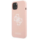 Guess GUHCP13SLS4GWPI iPhone 13 mini 5.4" pink/pink hard case Silicone 4G Logo