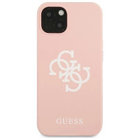 Guess GUHCP13SLS4GWPI iPhone 13 mini 5.4" pink/pink hard case Silicone 4G Logo