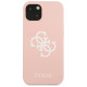 Guess GUHCP13SLS4GWPI iPhone 13 mini 5.4" pink/pink hard case Silicone 4G Logo