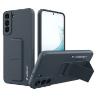 Wozinsky Kickstand Case silicone stand cover for Samsung Galaxy S22 + navy blue