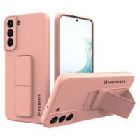 Wozinsky Kickstand Case Silicone Stand Cover for Samsung Galaxy S22 + Pink