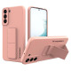 Wozinsky Kickstand Case Silicone Stand Cover for Samsung Galaxy S22 + Pink