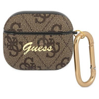 Guess GUA34GSMW AirPods 3 cover brązowy/brown 4G Script Metal Collection