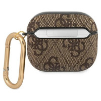 Guess GUA34GSMW AirPods 3 cover brązowy/brown 4G Script Metal Collection