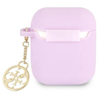 Guess GUA2LSC4EU AirPods 1/2 cover purple/purple Silicone Charm 4G Collection