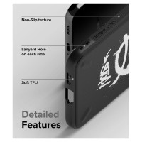Ringke Onyx Design Durable TPU Cover for Samsung Galaxy S22 + (S22 Plus) black (Graffiti) ()