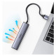 Ugreen multifunctional adapter HUB USB 3.0 - 3 x USB / Ethernet RJ-45 / USB Type C PD gray (CM475)