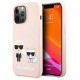 Karl Lagerfeld KLHMP13LSSKCI iPhone 13 Pro  / 13 6,1" hardcase jasnoróżowy/light pink Silicone Ikonik Karl & Choupette Magsafe