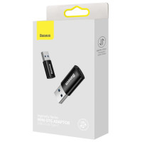 Baseus Ingenuity Series Mini USB 3.1 OTG to USB Type C adapter black (ZJJQ000101)
