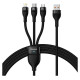 Baseus Flash Series II cable USB - USB Type C / Lightning / micro USB 100 W 1.2 m black (CASS030001)