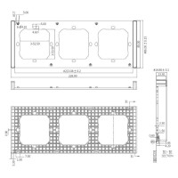 Sonoff triple mounting frame for the installation of M5-80 wall switches