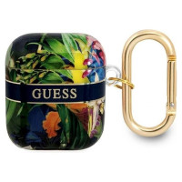 Guess GUA2HHFLB AirPods cover blue/blue Flower Strap Collection