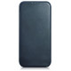 Icarer CE Oil Wax Premium Leather Folio Case iPhone 14 Plus magnetic flip case MagSafe blue (AKI14220707-BU)