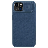 Nillkin Qin Cloth Pro Case Case for iPhone 14 Plus Camera Cover Holster Cover Flip Case Blue