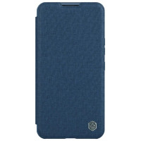 Nillkin Qin Cloth Pro Case Case for iPhone 14 Plus Camera Cover Holster Cover Flip Case Blue