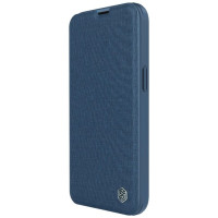 Nillkin Qin Cloth Pro Case Case for iPhone 14 Plus Camera Cover Holster Cover Flip Case Blue