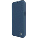 Nillkin Qin Cloth Pro Case Case for iPhone 14 Plus Camera Cover Holster Cover Flip Case Blue