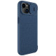 Nillkin Qin Cloth Pro Case Case for iPhone 14 Plus Camera Cover Holster Cover Flip Case Blue
