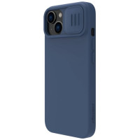 Nillkin CamShield Magnetic Silicone Case iPhone 14 Plus Magnetic MagSafe Cover with Camera Protector Blue