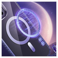 Kingxbar PQY Ice Crystal Series magnetic case for iPhone 14 Plus MagSafe gray