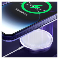 Kingxbar PQY Ice Crystal Series magnetic case for iPhone 14 Plus MagSafe gray