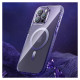 Kingxbar PQY Ice Crystal Series magnetic case for iPhone 14 Plus MagSafe silver