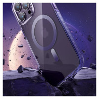 Kingxbar PQY Ice Crystal Series magnetic case for iPhone 14 Plus MagSafe silver