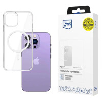 3Mk Protection Case for iPhone 14 Pro compatible with MagSafe from the 3mk MagCase series - transparent