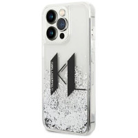 Karl Lagerfeld KLHCP14LLBKLCS iPhone 14 Pro 6,1" srebrny/silver hardcase Liquid Glitter Big KL