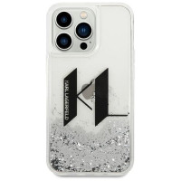Karl Lagerfeld KLHCP14LLBKLCS iPhone 14 Pro 6,1" srebrny/silver hardcase Liquid Glitter Big KL