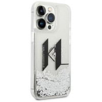 Karl Lagerfeld KLHCP14LLBKLCS iPhone 14 Pro 6,1" srebrny/silver hardcase Liquid Glitter Big KL