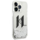 Karl Lagerfeld KLHCP14LLBKLCS iPhone 14 Pro 6,1" srebrny/silver hardcase Liquid Glitter Big KL