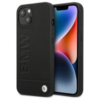 BMW Case BMW BMHCP14MSLLBK iPhone 14 Plus 6.7 "black / black Leather Stamp