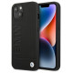 BMW Case BMW BMHCP14MSLLBK iPhone 14 Plus 6.7 "black / black Leather Stamp