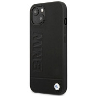 BMW Case BMW BMHCP14MSLLBK iPhone 14 Plus 6.7 "black / black Leather Stamp