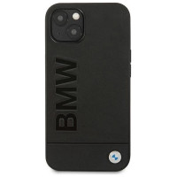 BMW Case BMW BMHCP14MSLLBK iPhone 14 Plus 6.7 "black / black Leather Stamp