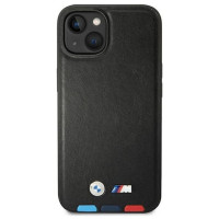 BMW Case BMW BMHMP14M22PTDK iPhone 14 Plus 6.7 "black / black Leather Stamp Tricolor Magsafe