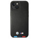 BMW Case BMW BMHMP14M22PTDK iPhone 14 Plus 6.7 "black / black Leather Stamp Tricolor Magsafe